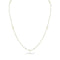 Dominique Cohen 2mm gemstone beads delicate chain necklace, in aquamarine and 18k yellowß gold <span class='visuallyhidden'>Call, text 323-404-2959 for shopping help.</span>